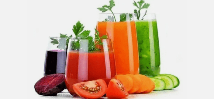 Jugo de dieta japonesa verduras y frutas